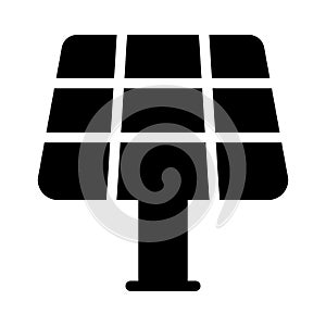 Solar pannel glyph flat vector icon