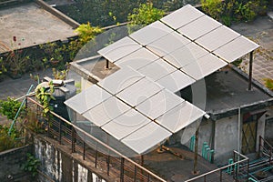 Solar pannels on a roof top