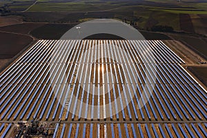 Solar parabolic power plant photo