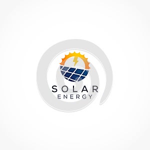 Solar penal energy Logo Template photo