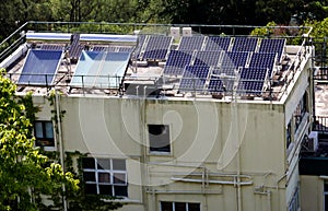 Solar Planes on Top of House in Hong Kong