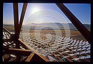 Solar Plant Construction in California Mojave Desert