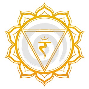 Solar Plexus Chakra Vector Illustration