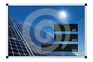 Solar power display - english (clipping path)