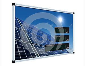 Solar power display - german (clipping path)