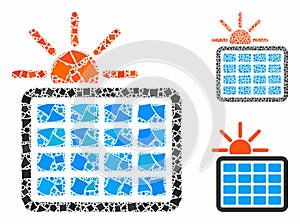 Solar power Mosaic Icon of Joggly Pieces