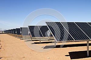 Solar power panel energy farm photo