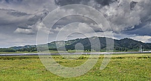 solar power panels located in the foothills of the Altai