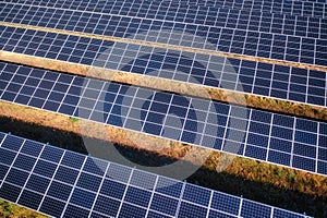 Solar power plant. Renewable source of electricity, environmentally friendly energy carrier photo