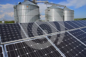 Solar power plant in rural area