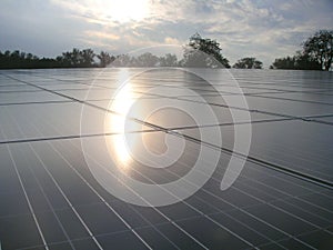 Solar Power Plant and the Sky