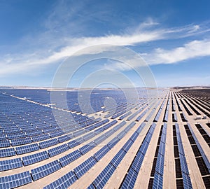 Solar power plants panorama