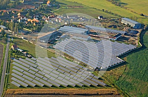 Solar power station from above