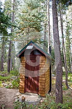 Solar powered bathroom in wood