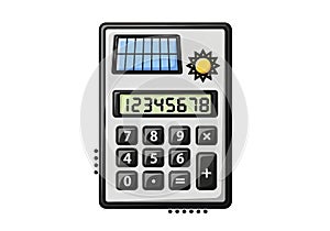 Solar-powered calculator
