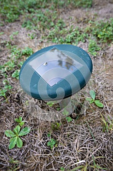 Solar-powered deterrent to keep moles away from vegetable gardens