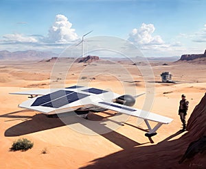 Solar-Powered Drone Delivery in Desert