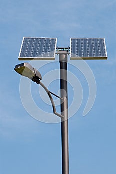 Solar powered lamp post