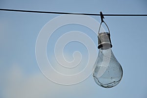 Solar Powered light bulb unlit photo