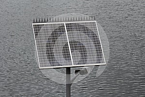 Solar powered outdoor light waterside