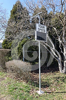 Solar Powered Speed Limit Sign