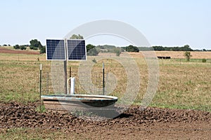 Solar powered stock tank photo