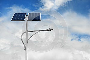 Solar powered street light