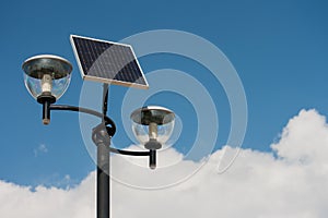 Solar powered street lights