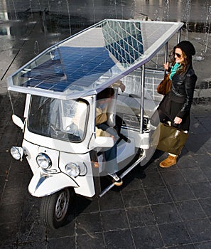 Solar powered tuc tuc