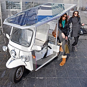 Solar powered tuc tuc