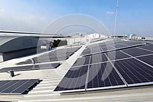 Solar PV on Industrial Roof with Exhaust Duct Chimneys