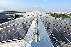 Solar PV on Industrial Roof with Facilities photo