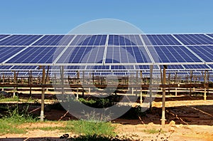 Solar PV Power Plant front view