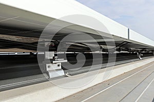 Solar Rooftop Beneath PV Panel Installation View