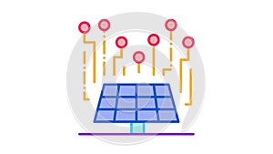 solar sensors Icon Animation
