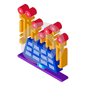 Solar sensors isometric icon vector illustration