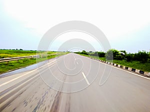 Empty road with natural beauty / National HighWay 34 photo