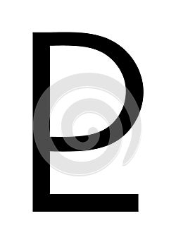 The solar symbol of Pluto white backdrop photo