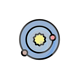 Solar system, Astronomy icon. Simple color with outline vector elements of knowledge icons for ui and ux, website or mobile