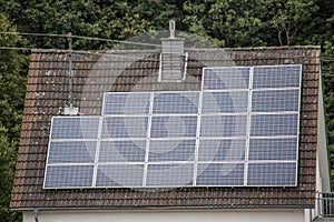 Solar system on house roof