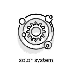 Solar system icon from Astronomy collection.