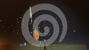 Solar System Mobile Animation Showing Planets Rotating into View