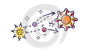 Solar System Planet Orbits Science Vector, vector design Generative AI