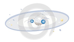 Solar System Planet Orbits Vector, vector design Generative AI