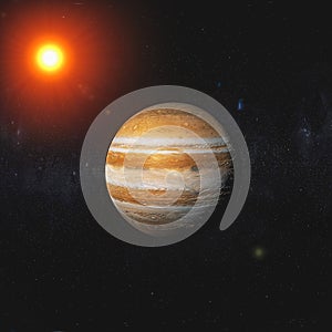 Solar System - planet. Science background