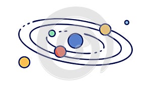 Solar System: Planets Celestial Bodies, Astronomy, vector design Generative AI