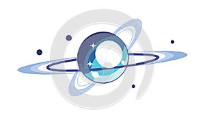 Solar System Planets Orbit Illustration, vector design Generative AI