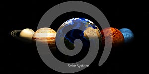 Solar system and space objects. Elements of this image furnished by NASA