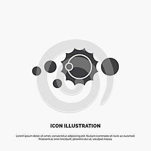 solar, system, universe, solar system, astronomy Icon. glyph vector gray symbol for UI and UX, website or mobile application
