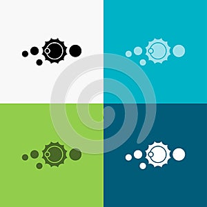 solar, system, universe, solar system, astronomy Icon Over Various Background. glyph style design, designed for web and app. Eps